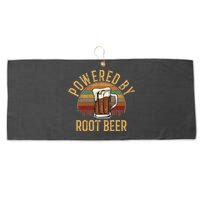 Powered by root beer retro root beer Large Microfiber Waffle Golf Towel