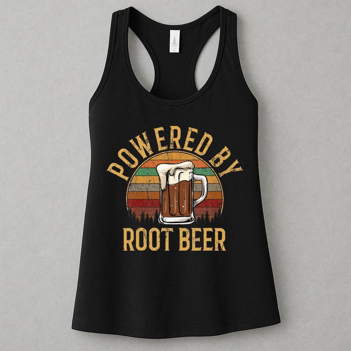 Powered by root beer retro root beer Womens Tank Top