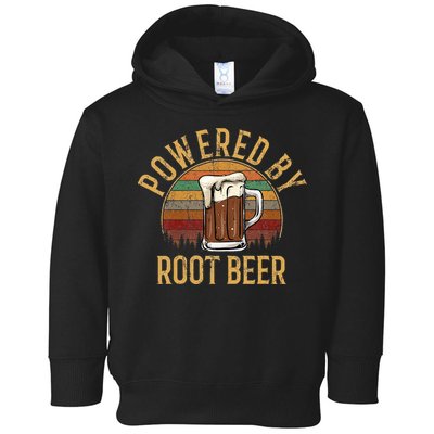 Powered by root beer retro root beer Toddler Hoodie