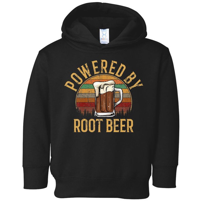 Powered by root beer retro root beer Toddler Hoodie