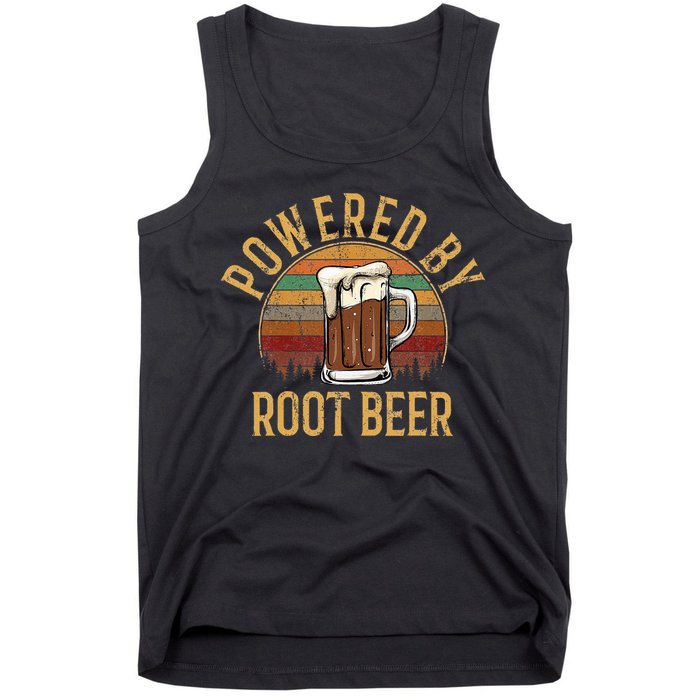 Powered by root beer retro root beer Tank Top