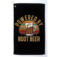 Powered by root beer retro root beer Golf Towel