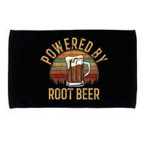 Powered by root beer retro root beer Microfiber Hand Towel
