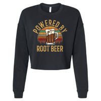 Powered by root beer retro root beer Cropped Pullover Crew