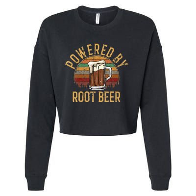 Powered by root beer retro root beer Cropped Pullover Crew