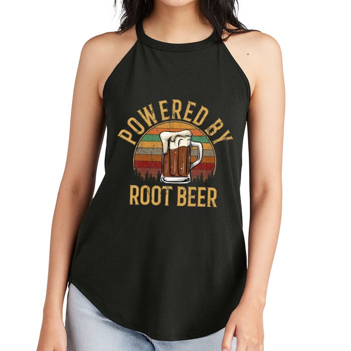 Powered by root beer retro root beer Women's Perfect Tri Rocker Tank