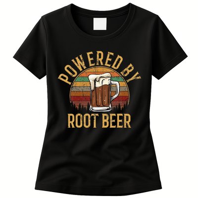 Powered by root beer retro root beer Womens T-Shirt