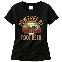 Powered by root beer retro root beer Womens T-Shirt