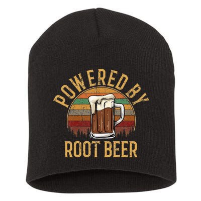 Powered by root beer retro root beer Short Acrylic Beanie