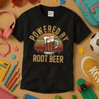 Powered by root beer retro root beer Kids T-Shirt