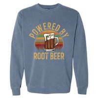 Powered by root beer retro root beer Garment-Dyed Sweatshirt