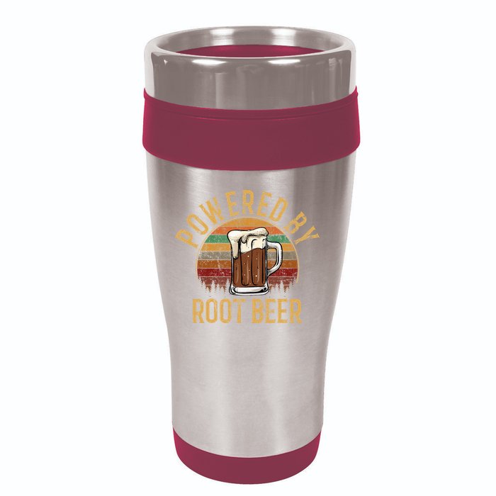 Powered by root beer retro root beer 16oz Travel Tumbler