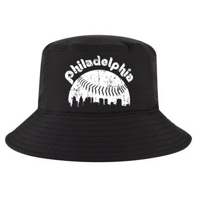 Philadelphia Baseball Retro Philly Skyline Game Day Cool Comfort Performance Bucket Hat