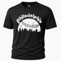 Philadelphia Baseball Retro Philly Skyline Game Day Cooling Performance Crew T-Shirt