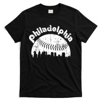 Philadelphia Baseball Retro Philly Skyline Game Day T-Shirt