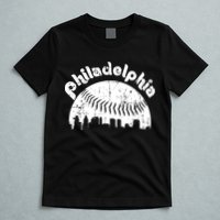 Philadelphia Baseball Retro Philly Skyline Game Day T-Shirt