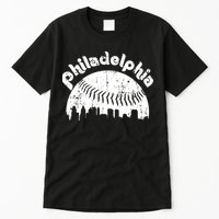 Philadelphia Baseball Retro Philly Skyline Game Day Tall T-Shirt