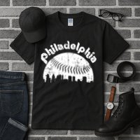 Philadelphia Baseball Retro Philly Skyline Game Day Tall T-Shirt