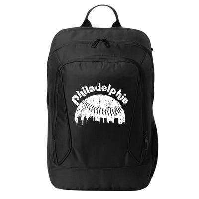 Philadelphia Baseball Retro Philly Skyline Game Day City Backpack