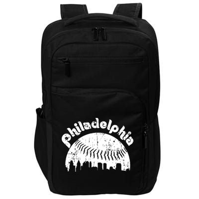 Philadelphia Baseball Retro Philly Skyline Game Day Impact Tech Backpack