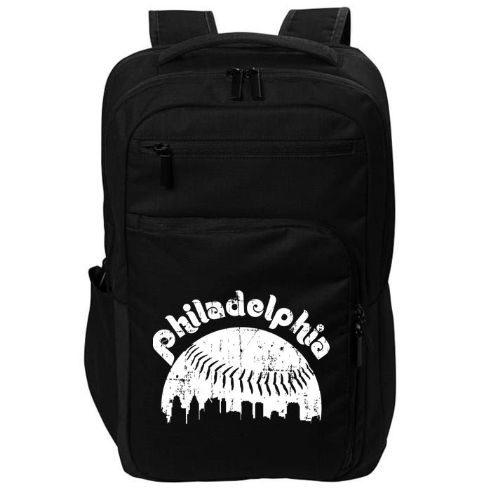 Philadelphia Baseball Retro Philly Skyline Game Day Impact Tech Backpack
