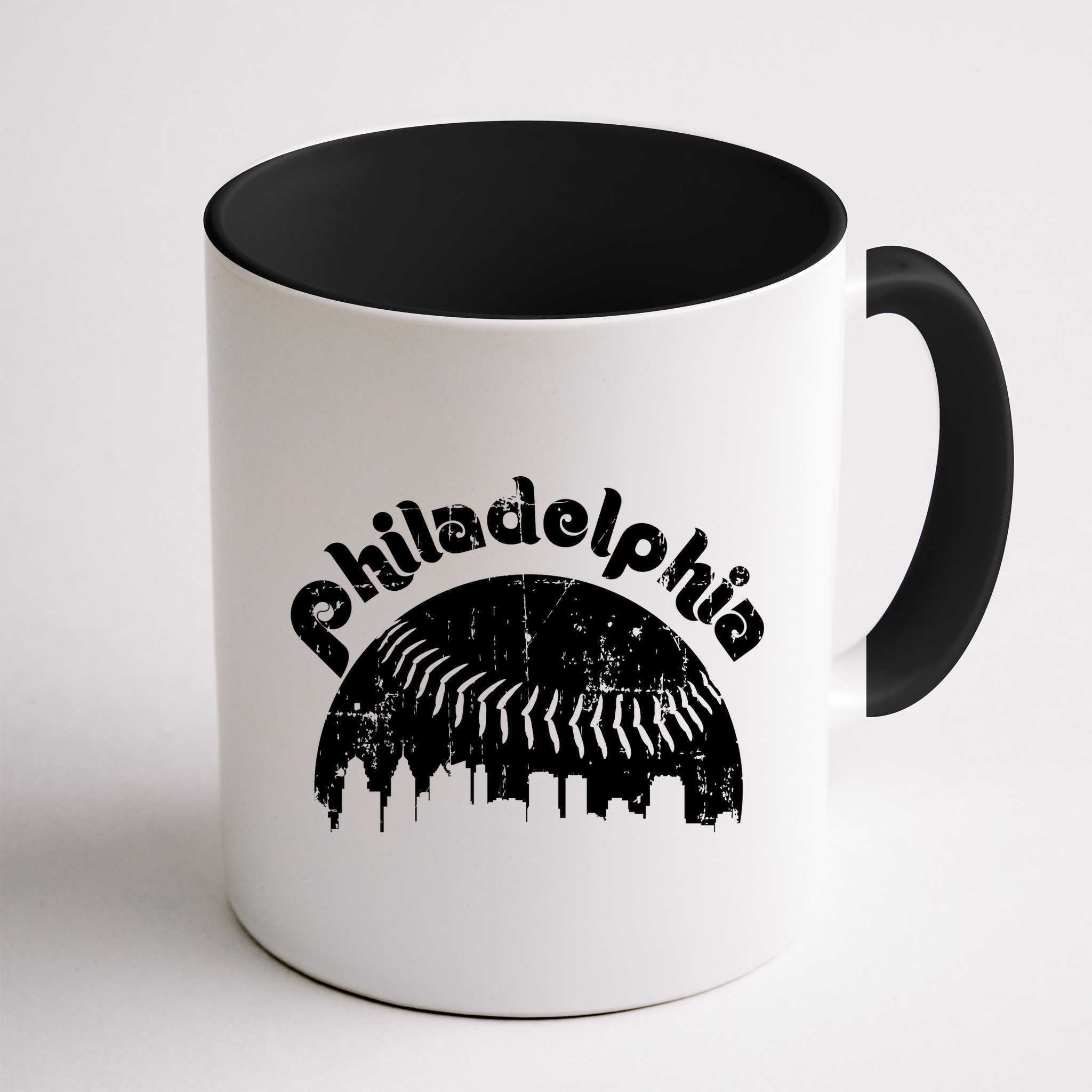 Philadelphia Baseball Retro Philly Skyline Game Day Mug