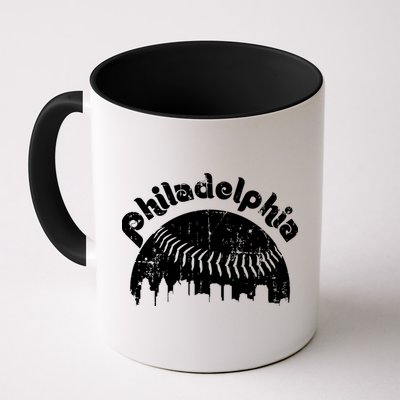 Philadelphia Baseball Retro Philly Skyline Game Day Mug