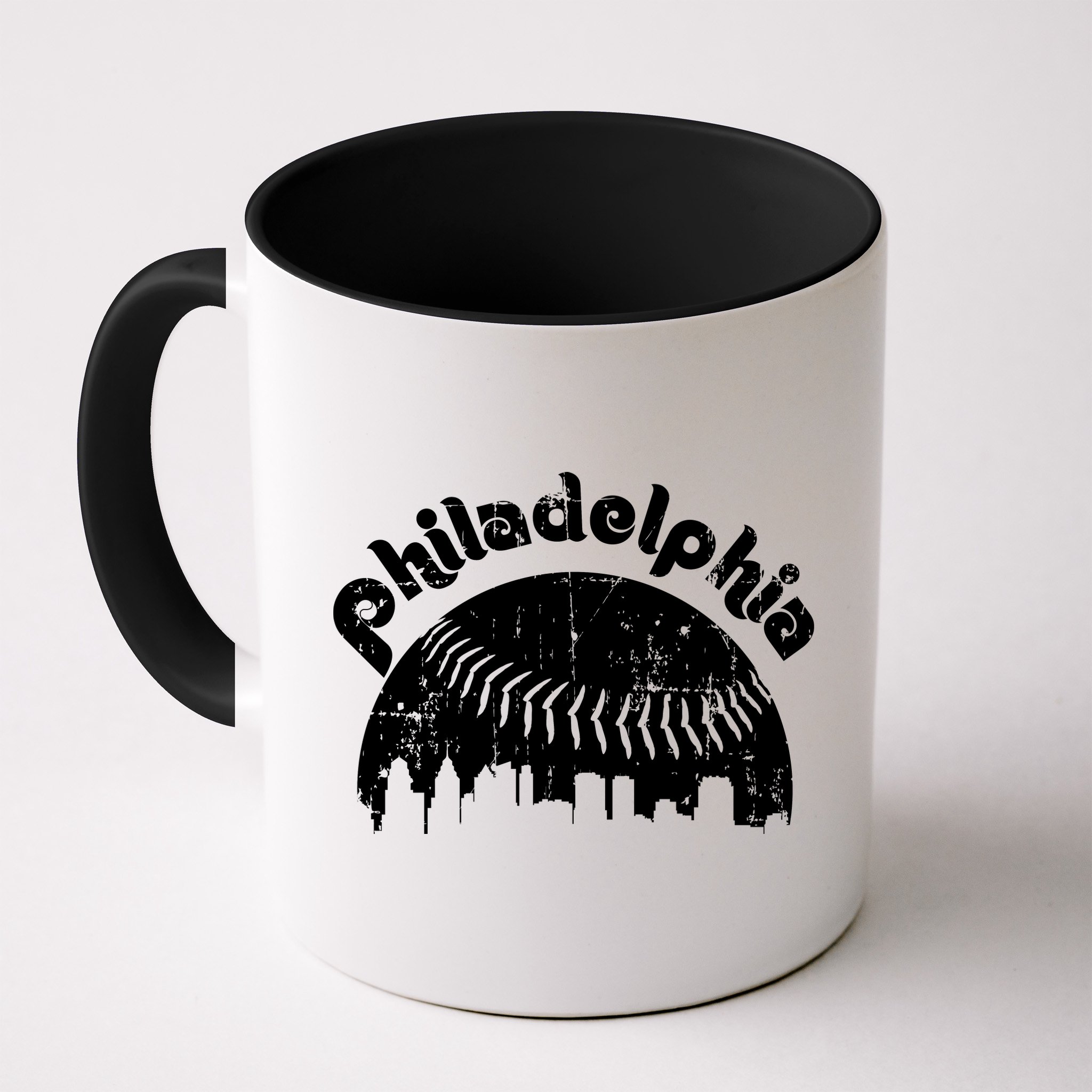 Philadelphia Baseball Retro Philly Skyline Game Day Mug
