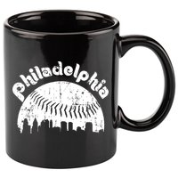 Philadelphia Baseball Retro Philly Skyline Game Day 11oz C Handle Ceramic Mug