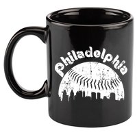 Philadelphia Baseball Retro Philly Skyline Game Day 11oz C Handle Ceramic Mug