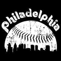 Philadelphia Baseball Retro Philly Skyline Game Day 16 in Basic Backpack
