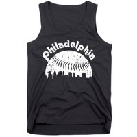 Philadelphia Baseball Retro Philly Skyline Game Day Tank Top