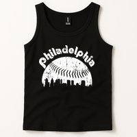 Philadelphia Baseball Retro Philly Skyline Game Day Tank Top