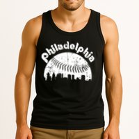 Philadelphia Baseball Retro Philly Skyline Game Day Tank Top