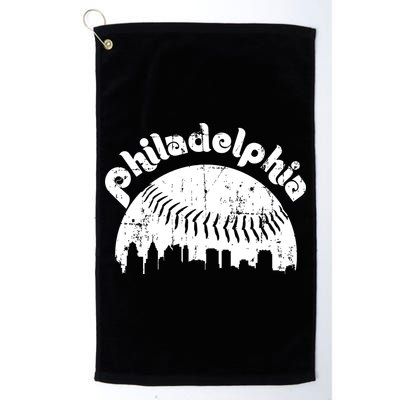 Philadelphia Baseball Retro Philly Skyline Game Day Golf Towel