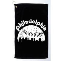 Philadelphia Baseball Retro Philly Skyline Game Day Golf Towel