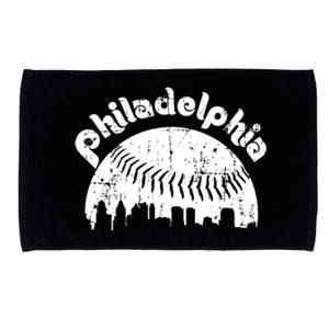 Philadelphia Baseball Retro Philly Skyline Game Day Microfiber Hand Towel