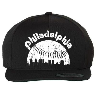 Philadelphia Baseball Retro Philly Skyline Game Day Wool Snapback Cap