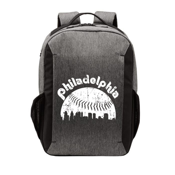 Philadelphia Baseball Retro Philly Skyline Game Day Vector Backpack
