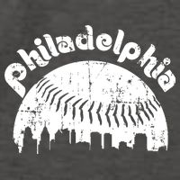 Philadelphia Baseball Retro Philly Skyline Game Day Vector Backpack