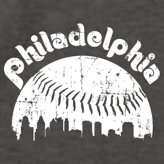 Philadelphia Baseball Retro Philly Skyline Game Day Vector Backpack