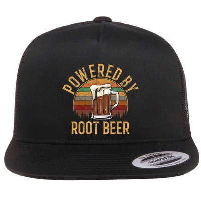 Powered By Root Beer Root Beer Flat Bill Trucker Hat