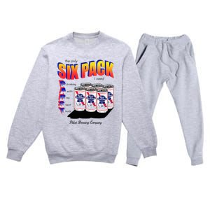 Pabst Blue Ribbon Beer The Only Six Pack I Need Premium Crewneck Sweatsuit Set