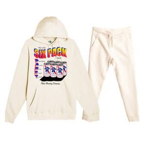 Pabst Blue Ribbon Beer The Only Six Pack I Need Premium Hooded Sweatsuit Set