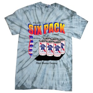 Pabst Blue Ribbon Beer The Only Six Pack I Need Tie-Dye T-Shirt