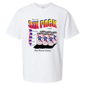 Pabst Blue Ribbon Beer The Only Six Pack I Need Sueded Cloud Jersey T-Shirt