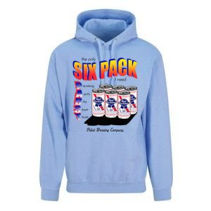 Pabst Blue Ribbon Beer The Only Six Pack I Need Unisex Surf Hoodie