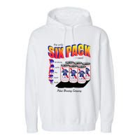 Pabst Blue Ribbon Beer The Only Six Pack I Need Garment-Dyed Fleece Hoodie