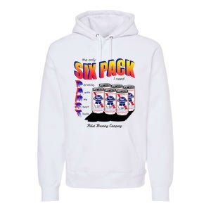 Pabst Blue Ribbon Beer The Only Six Pack I Need Premium Hoodie