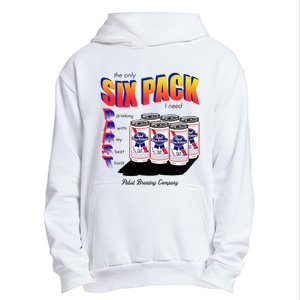 Pabst Blue Ribbon Beer The Only Six Pack I Need Urban Pullover Hoodie